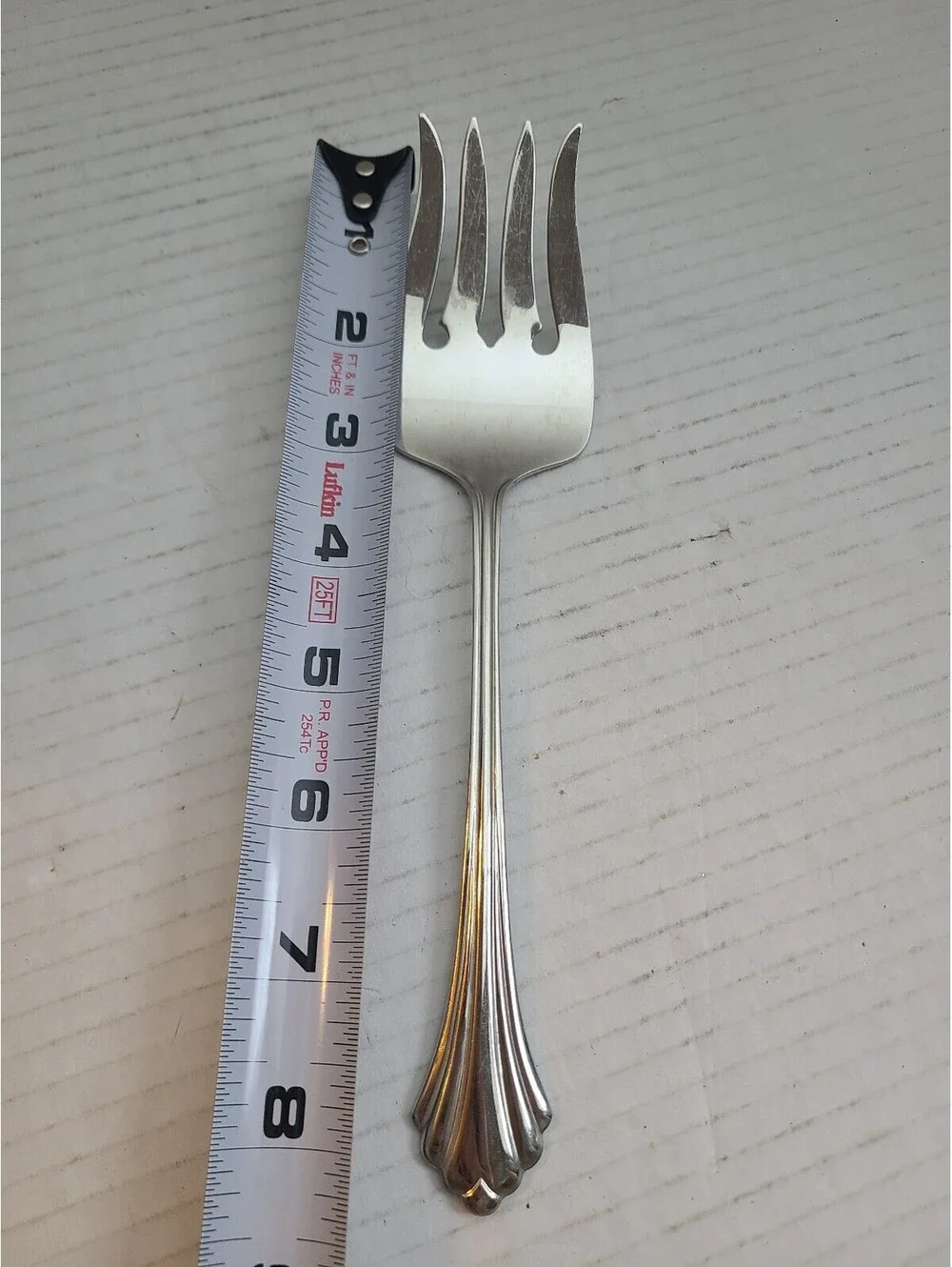 Oneida Bancroft Fortune Vintage Stainless Steel Meat Serving Fork